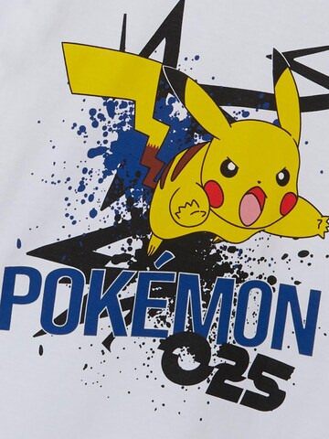 Tricou 'NIKHIL POKEMON' de la NAME IT pe alb