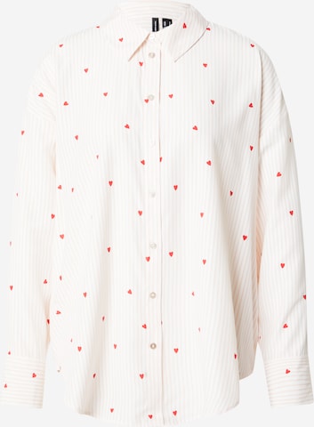 VERO MODA Blus 'VMNORA' i vit: framsida