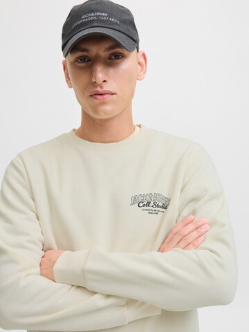 Bluză de molton 'JJMAKOTO' de la JACK & JONES pe alb