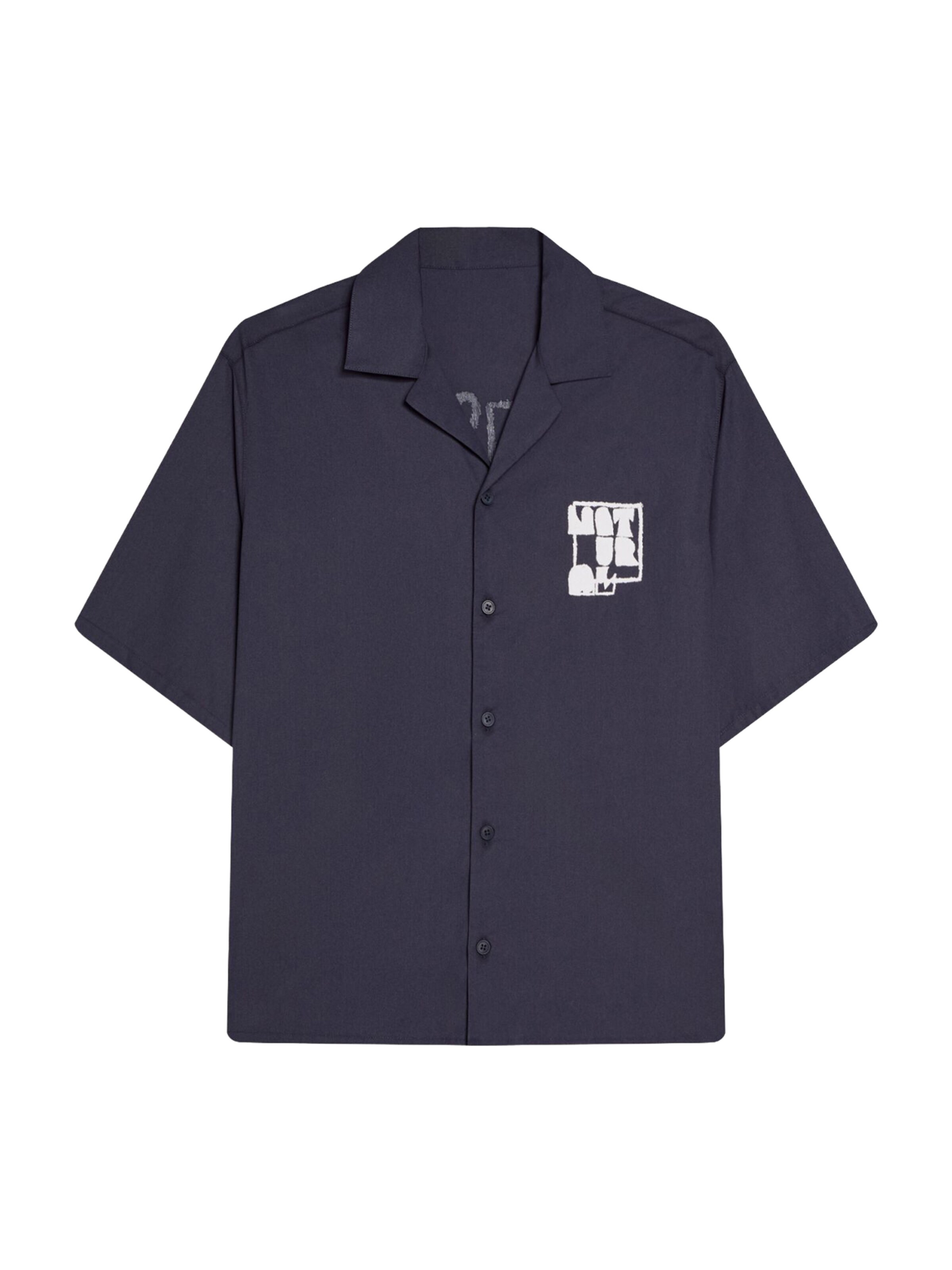 Bershka Button Up Shirt in Navy / White, Item view