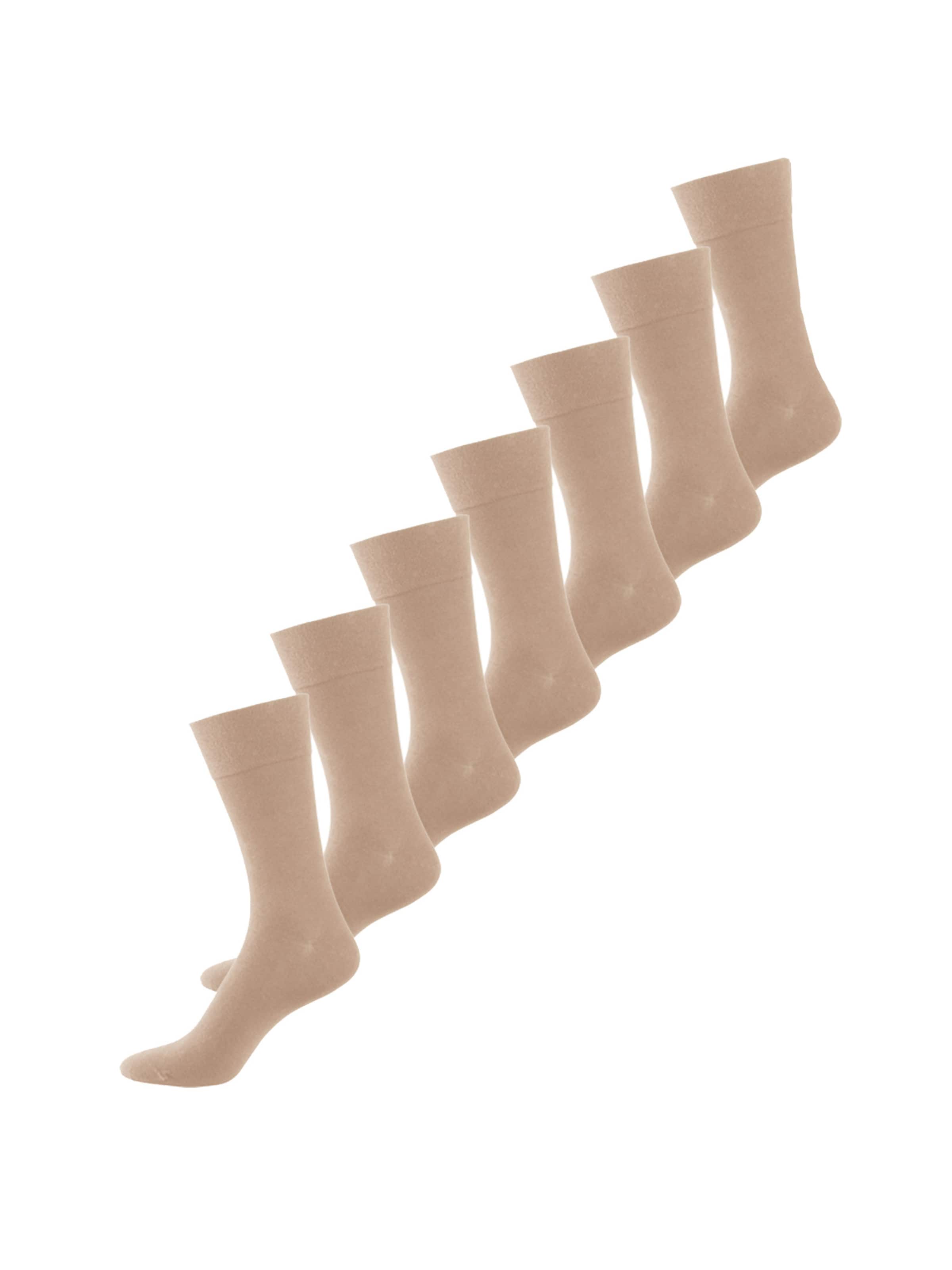 Chaussettes ' Komfort ' Nur Der en beige : devant