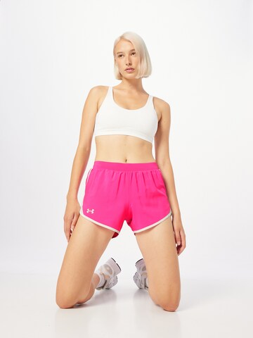 UNDER ARMOUR Skinny Sportshorts 'Fly By 2.0' in Pink