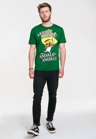 Maglietta 'Looney Tunes Arriba! Andale!' di LOGOSHIRT in verde