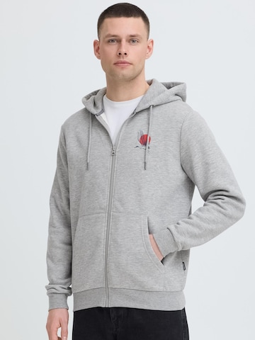 BLEND - Sudadera con cremallera ' BHJapa Backprint ' en gris: frente