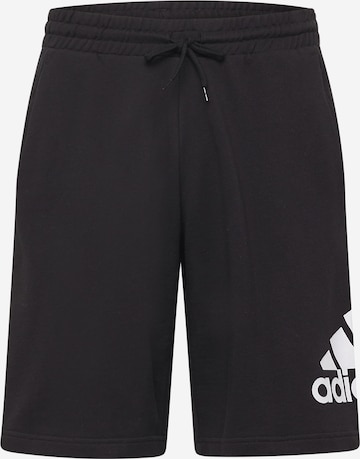 ADIDAS SPORTSWEARregular Sportske hlače 'Essentials' - crna boja: prednji dio