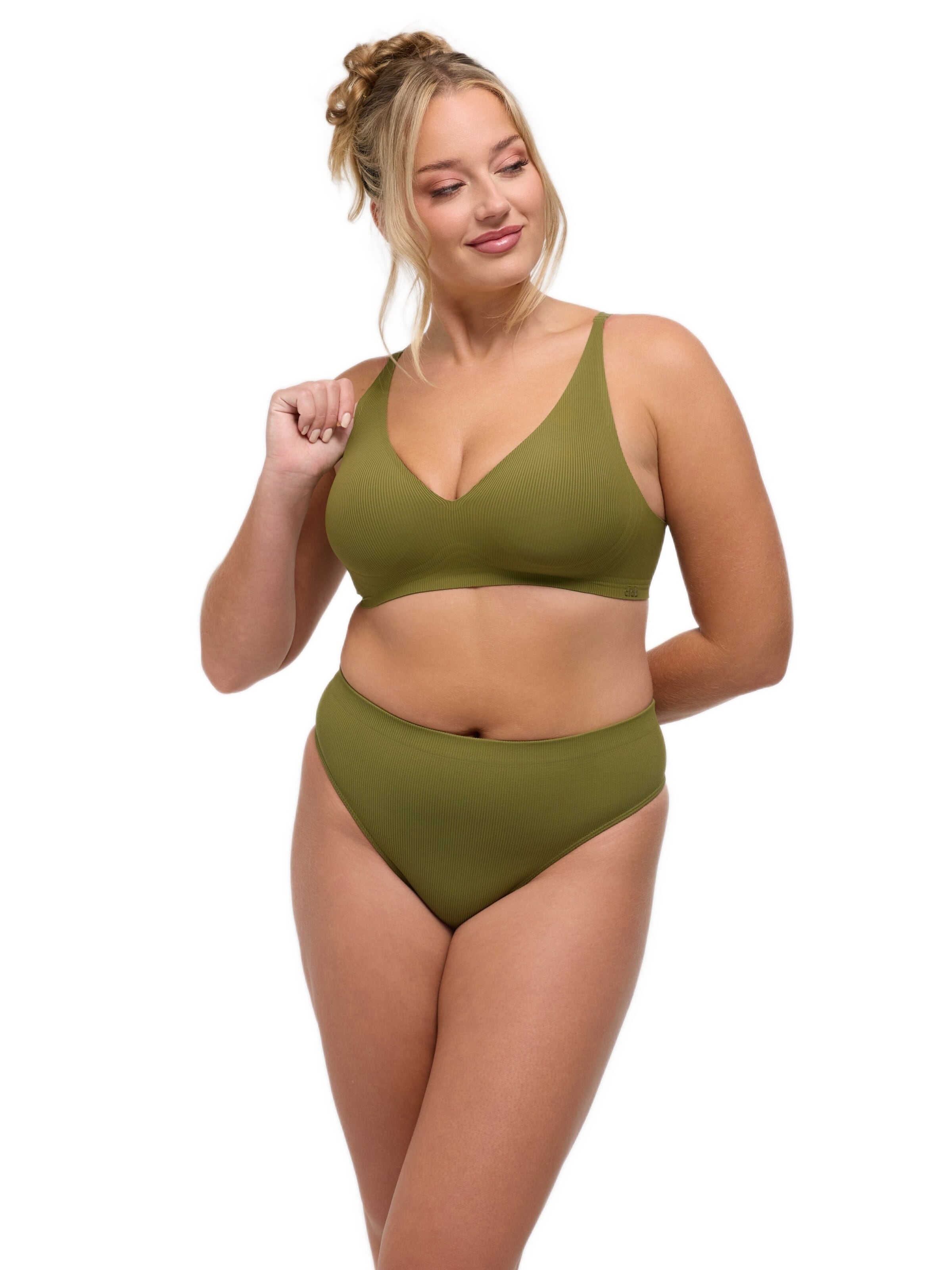 Push-up Reggiseno 'Rib Comfort Push-Up BH' di cfab in verde
