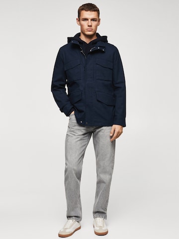 MANGO MAN Between-Season Jacket 'Ninet' in Blue