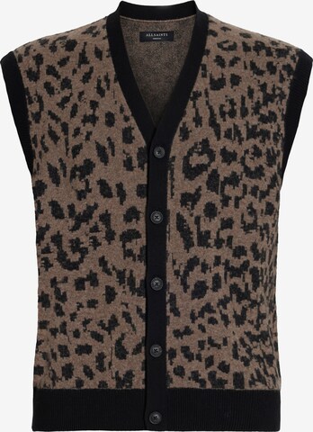 AllSaints Gebreid vest 'ERSKINE' in Bruin: voorkant