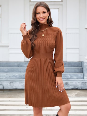 Yesfashion Gebreide jurk in Bruin