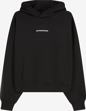 BershkaSweater majica - crna boja: prednji dio