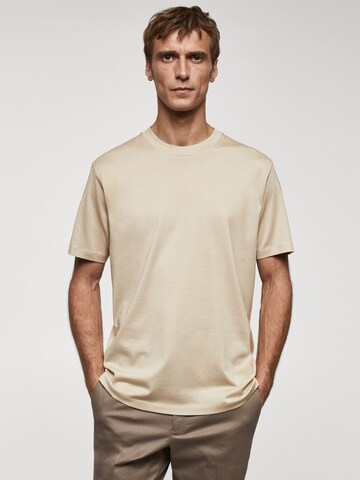 MANGO MAN T-shirt 'BELLOW' i beige: framsida