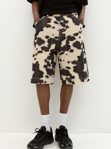 Loosefit Pantalon Pull&Bear en marron : devant