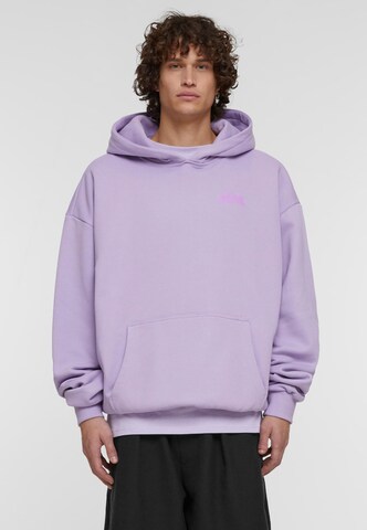 Felpa 'Blurry Blossom' di Lost Youth in lilla: frontale