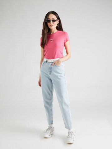 Tommy Jeans Koszulka 'ESSENTIAL' w kolorze różowy
