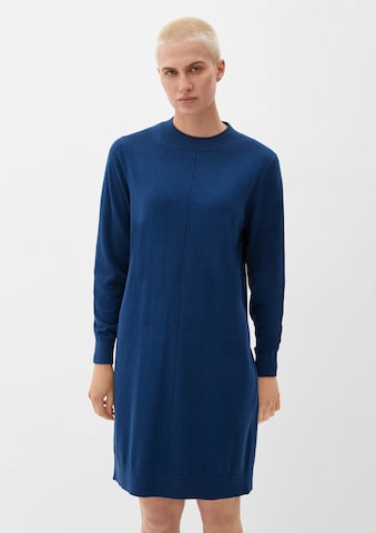 s.Oliver Knitted dress in Blue: front