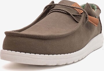 HEY DUDE Moccasins 'Wally ' in Green: front