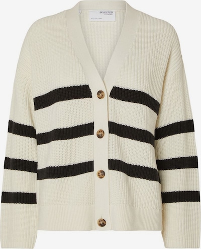 SELECTED FEMME Cardigan en noir / blanc, Vue avec produit