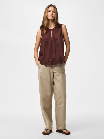 PIECES Bluse 'PCPaige' i brun