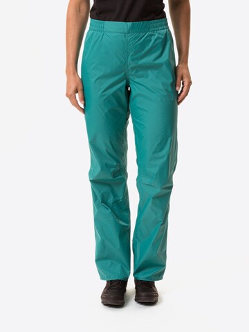 VAUDE Regular Outdoor trousers 'Drop' in Blue: front
