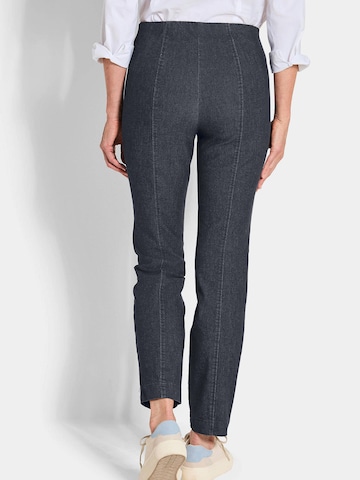 Coupe slim Jean à pince 'Louisa' Goldner en bleu