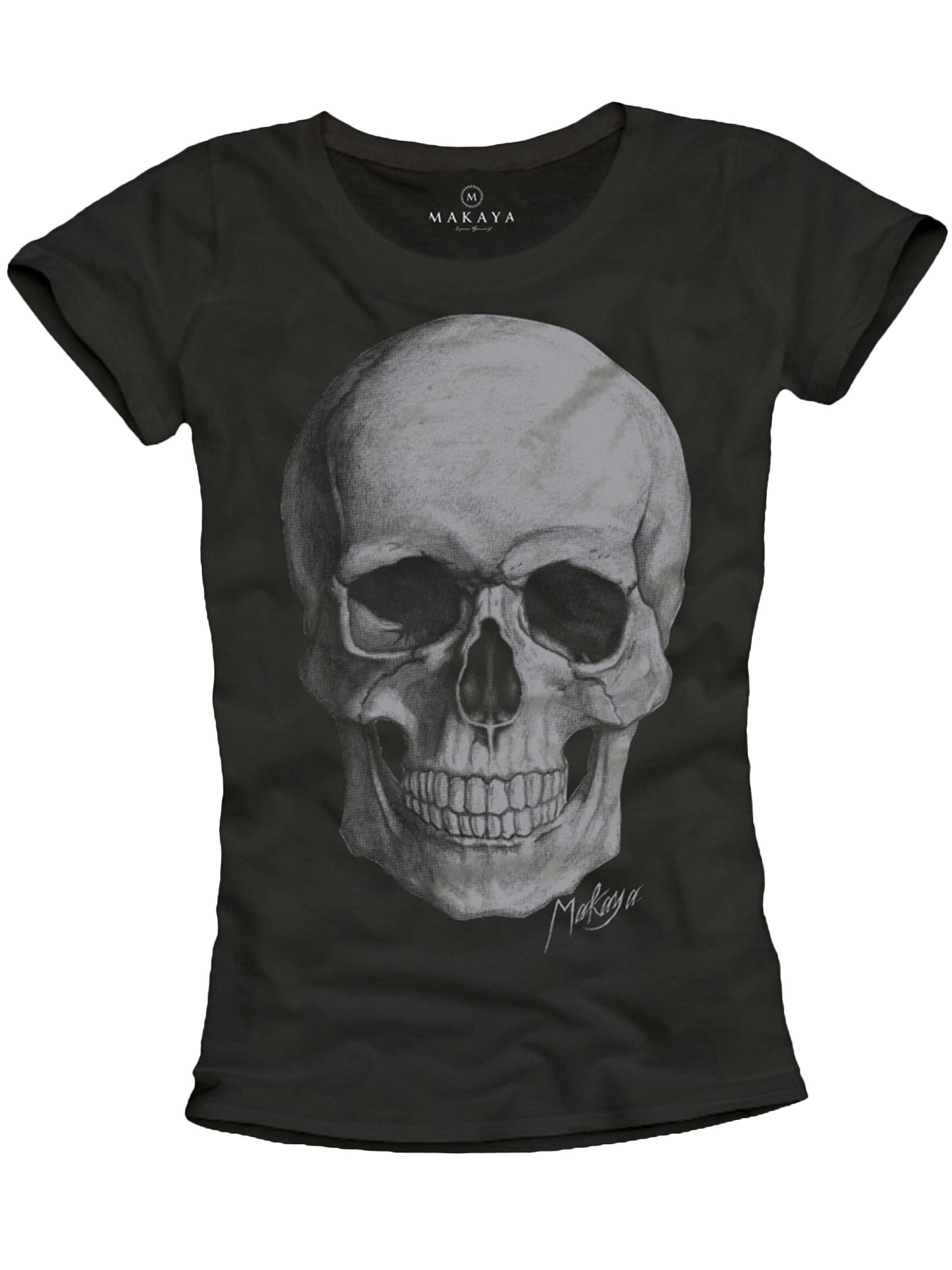 MAKAYA Shirt 'Skull' in S in Black, Item view