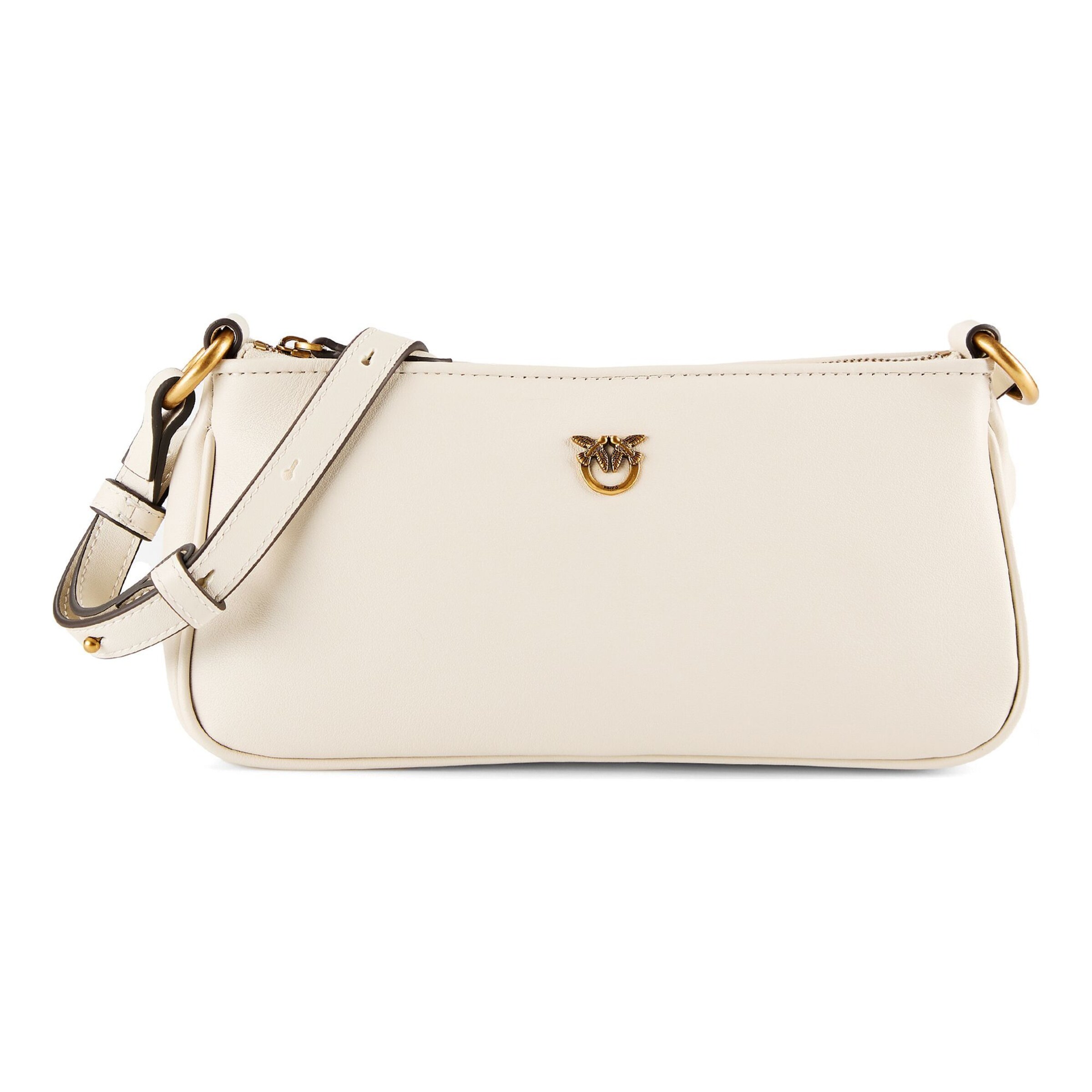 Borsa a tracolla 'Half Moon' di PINKO in bianco: frontale