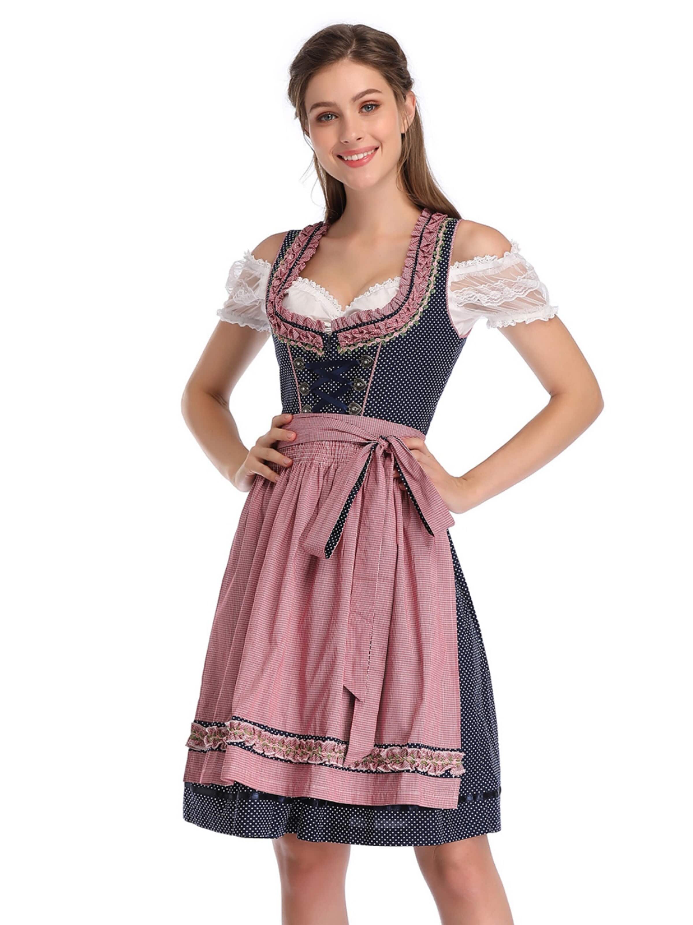 Yesfashion Dirndl‌‌ in Blau: Vorderseite