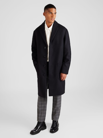 Calvin Klein Between-Seasons Coat in Black