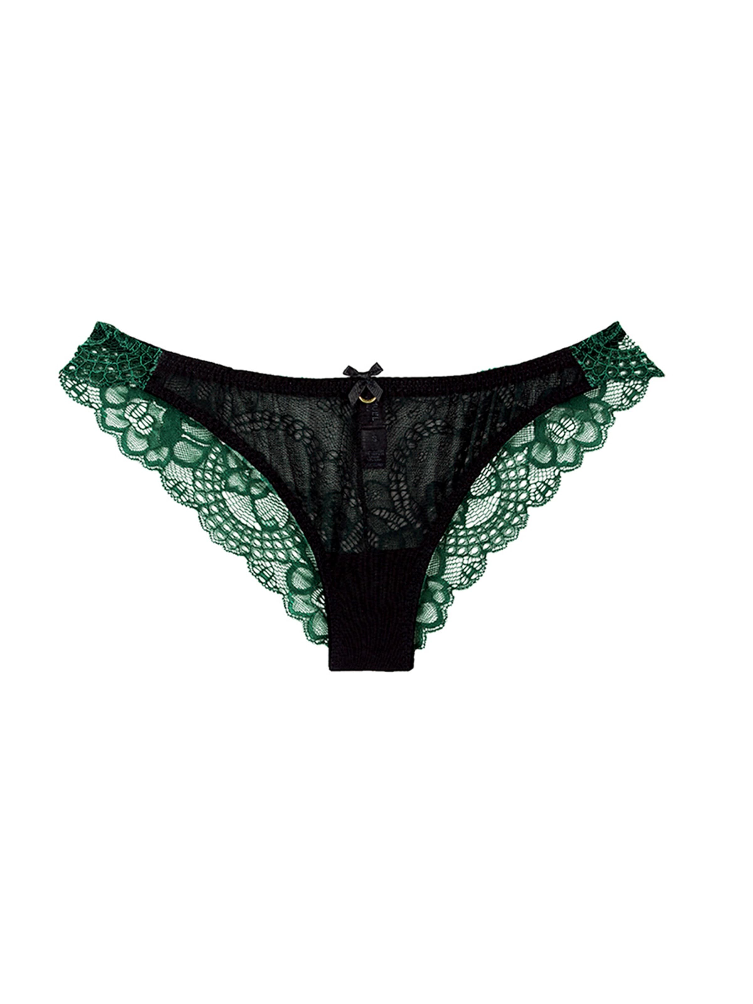 La Muel Lingerie Slip 'soft lace' in Green: front