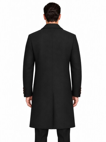 ALLTHEMEN Winterjas 'Gewebe' in Zwart