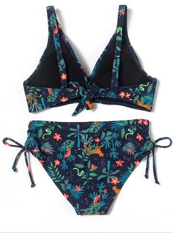 BONVERANO Klassisch Bikini 'Damen High Waist Bikini Set mit Twist und Print'‌‌‌‌‌ in Mischfarben
