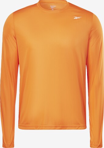 T-Shirt fonctionnel Reebok en orange : devant