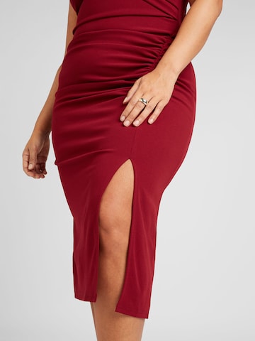 Skirt & Stiletto Evening Dress in Red