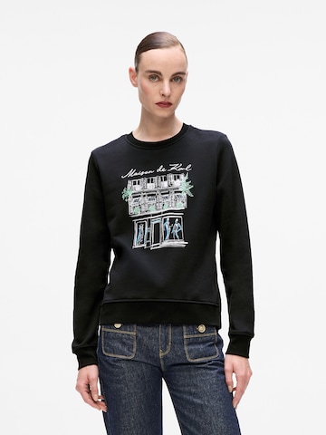 Sweat-shirt Karl Lagerfeld en noir : devant