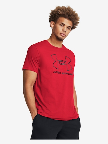 UNDER ARMOUR Performance Shirt 'Foundation' in Red: front
