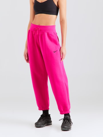 Nike Sportswear Zúžený Kalhoty 'PHOENIX FLEECE' – pink: přední strana