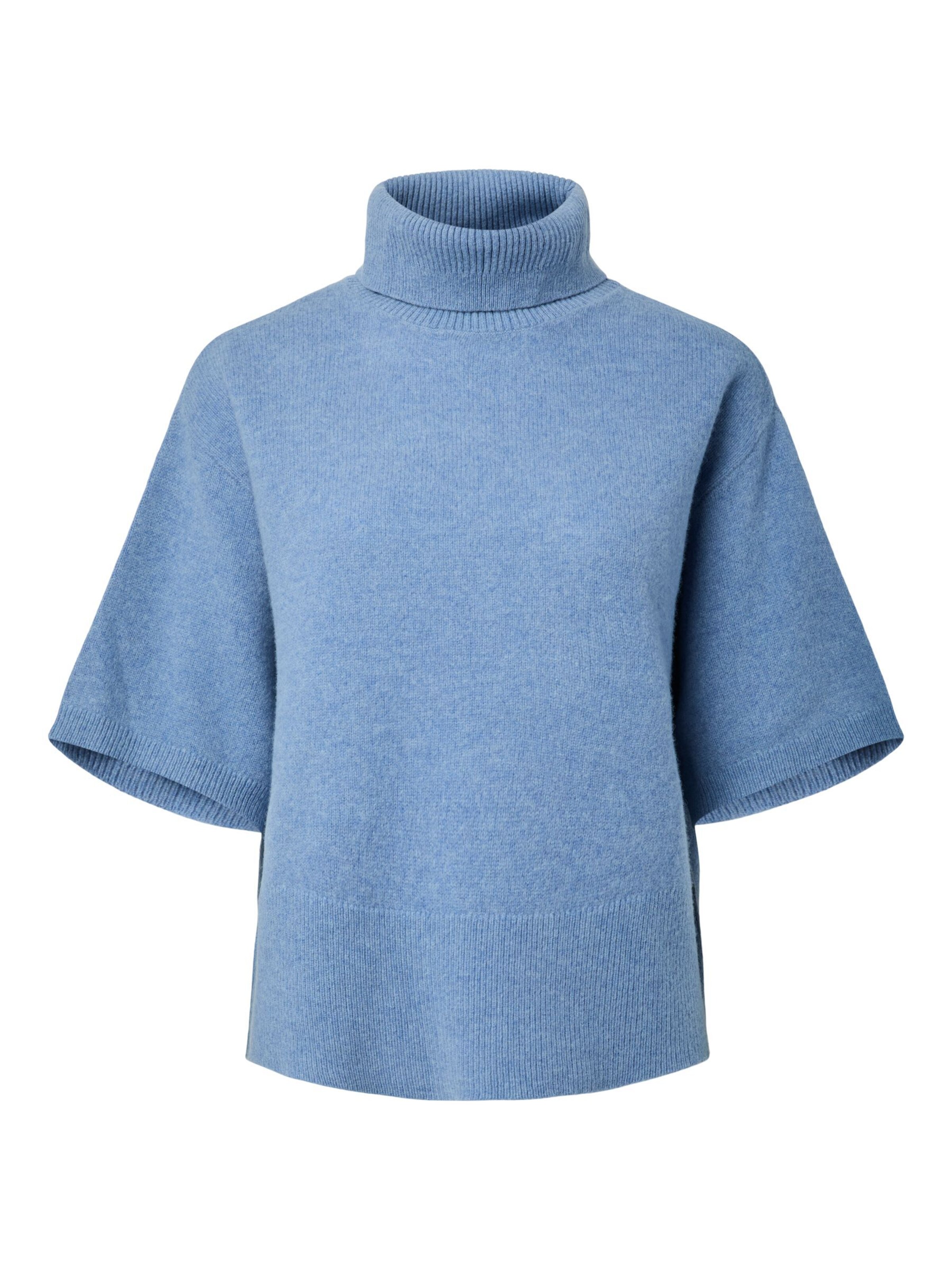 YAS Strickweste 'YASEMILA' in Blau: Vorderseite