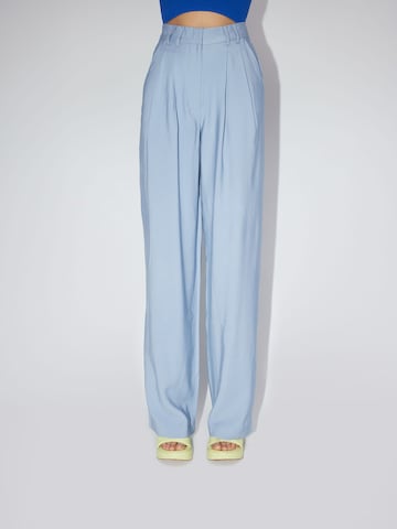 LeGer by Lena Gercke Wide leg Pleat-front trousers 'Draco' in Blue: front