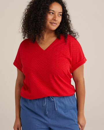 Maglietta di WE Fashion in rosso: frontale