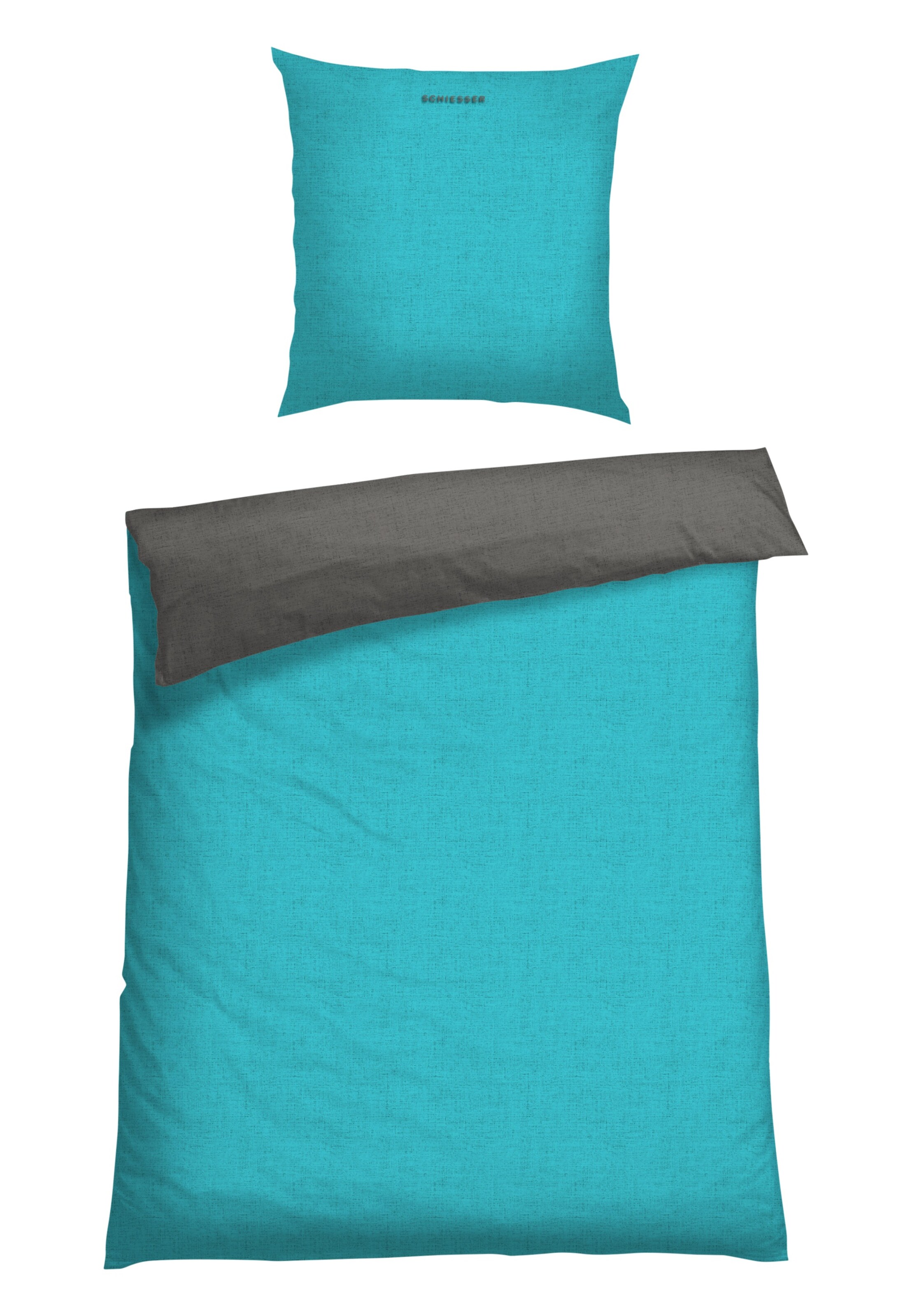 SCHIESSER Duvet cover 'Doubleface Renforcé' in Blue: front
