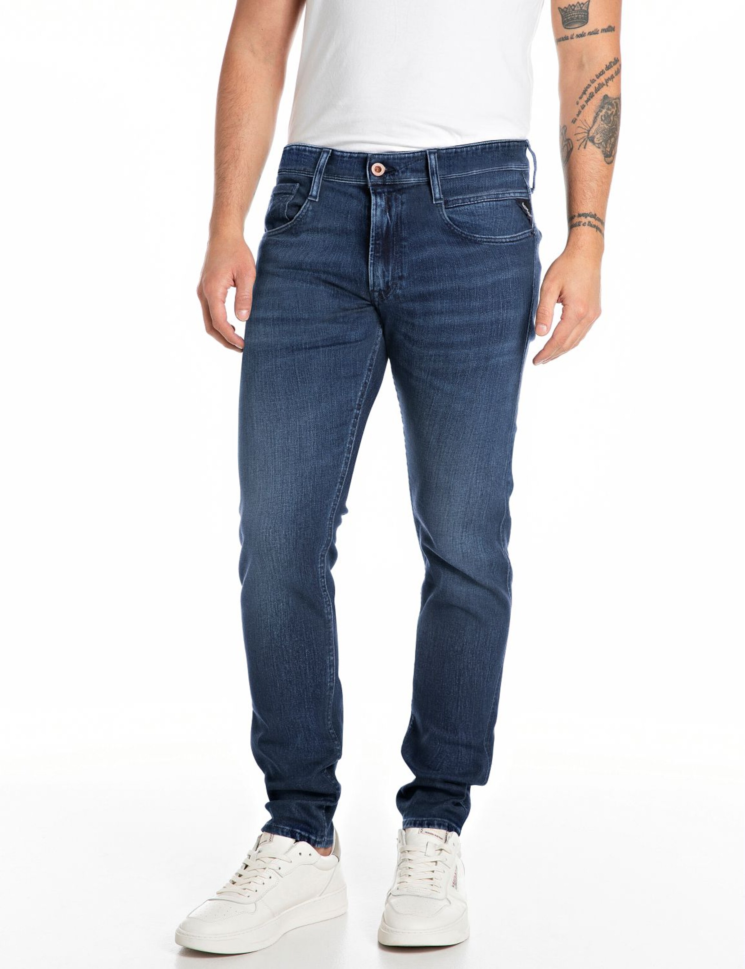 Regular Jean 'ANBASS' REPLAY en bleu : devant