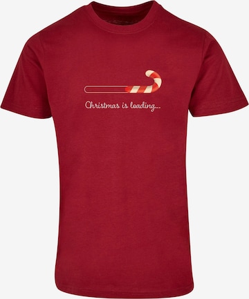 Merchcode Shirt 'Christmas Loading' in Rood: voorkant