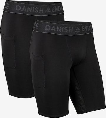 DANISH ENDURANCE Skinny Sportbroek in Zwart: voorkant