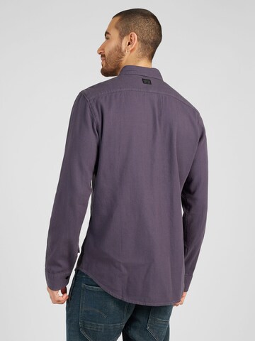 G-Star RAW Slim fit Button Up Shirt 'Marine' in Purple