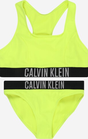 Calvin Klein Swimwear Bustier Bikini in Groen: voorkant