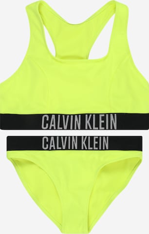 Calvin Klein Swimwear Bralette Bikini in Green: front