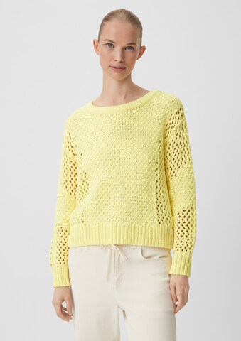 Pull-over comma casual identity en jaune : devant