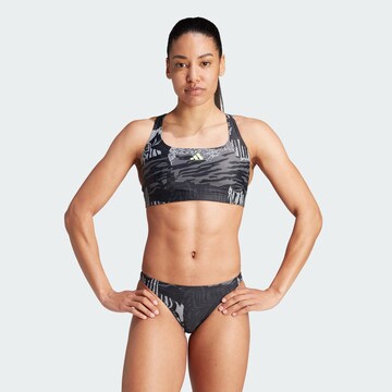 ADIDAS PERFORMANCE Sports swimsuit 'Allover Graphic' in Grey: front