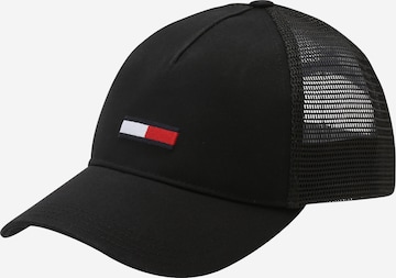 Tommy Jeans Cap in Black: front