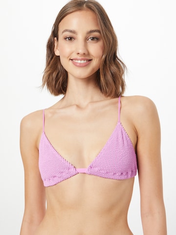 WEEKDAY Triangle Bikini Top in Purple: front